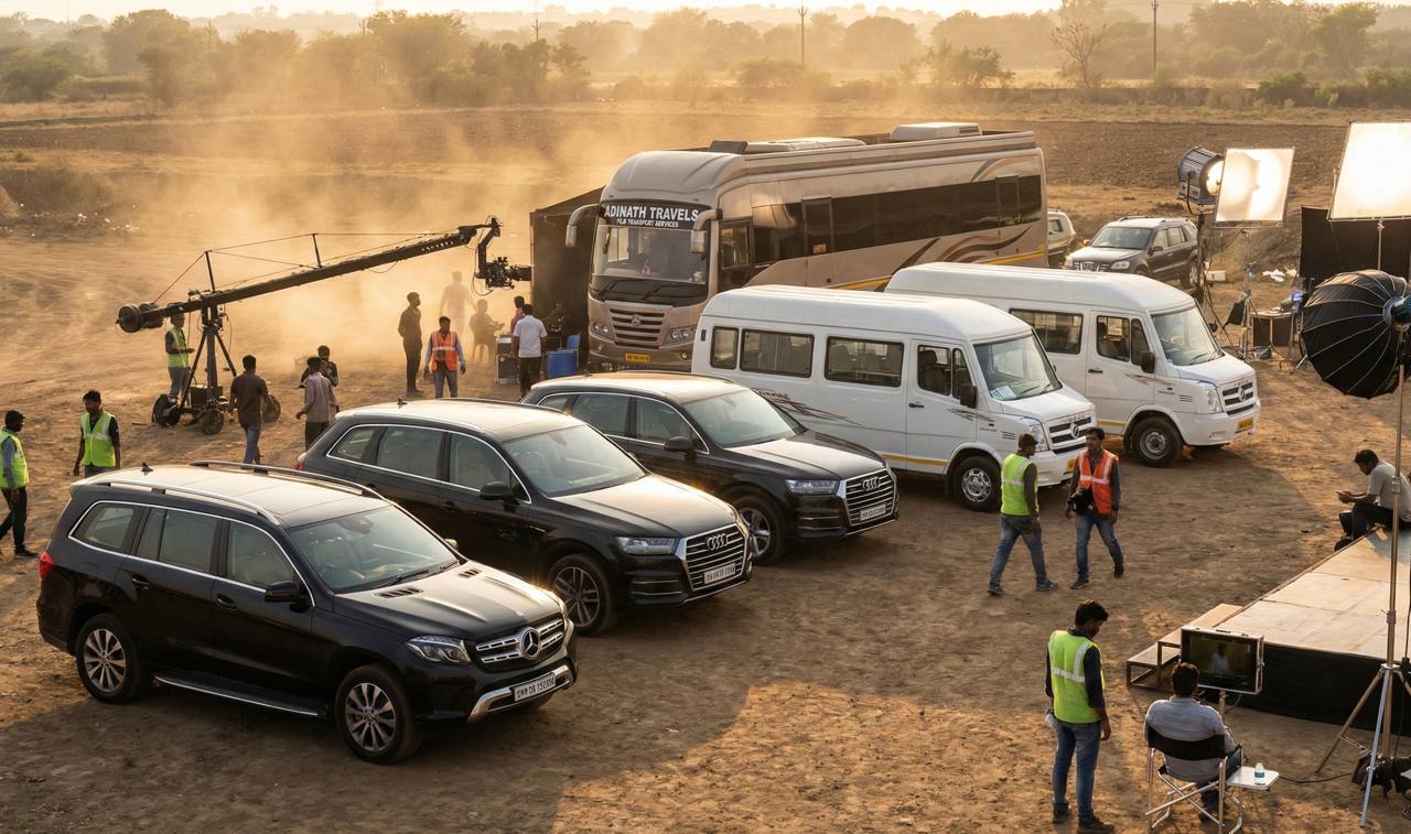 Bollywood and film shooting transport services Gujarat by Adinath Travels